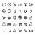 E-commerce outline icon set vector illustration