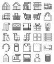 E Commerce Online Shopping Outline Icon