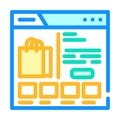 e commerce platform color icon  illustration Royalty Free Stock Photo