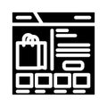 e commerce platform glyph icon  illustration Royalty Free Stock Photo