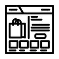 e commerce platform line icon vector illustration Royalty Free Stock Photo