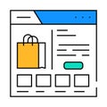 e commerce platform icon color illustration Royalty Free Stock Photo