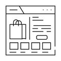 e commerce platform line icon vector illustration Royalty Free Stock Photo