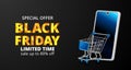 E-commerce retail shopping concept for black friday special sale offer banner Royalty Free Stock Photo