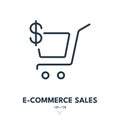 E-commerce Sales Icon. Purchase, Store, Online. Editable Stroke. Vector Icon Royalty Free Stock Photo