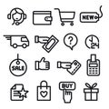 E-commerce shop icons