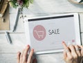 E-commerce Shop Online Homepage Sale Concept Royalty Free Stock Photo