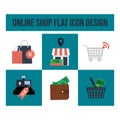 E-commerce and Shopping online infographic icons Royalty Free Stock Photo