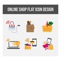 E-commerce and Shopping online infographic icons Royalty Free Stock Photo