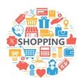 E-commerce. Silhouette web icons set. Royalty Free Stock Photo