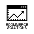 e-commerce solution icon. Element of seo and development icon with name for mobile concept and web apps. Detailed e-commerce