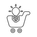 E-commerce Solution icon. Line, outline symbol