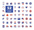 E-commerce vector glyph icons shopping and online