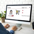 E-commerce website user dashboard illustration