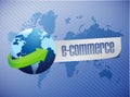 E commerce. world map illustration design Royalty Free Stock Photo