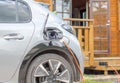 Electric e-car home charging in a rural setting using a granny cable