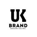 UK letter monogram strong and bold logo