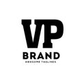 VP letter monogram strong and bold logo