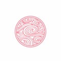 E, es, s circle wind twirl elegant logo and vector icon