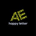 A and E etters water bubbles letter vector logo Royalty Free Stock Photo
