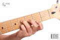 E flat minor guitar chord tutorial Royalty Free Stock Photo