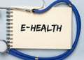 E-health inscription. Medical treatment online
