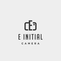 e initial photography logo template vector design Royalty Free Stock Photo