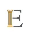 E law firm logo , lawyer logo vector