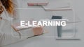 e-learning class language course student tablet Royalty Free Stock Photo