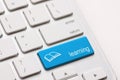 E-Learning Concept. Computer Keyboard Royalty Free Stock Photo