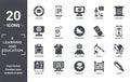 e.learning.and.education icon set. include creative elements as education, parchment, eraser, self-learning, notes, teacher desk