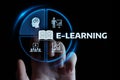 E-learning Education Internet Technology Webinar Online Courses concept Royalty Free Stock Photo