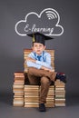 E-Learning funny education concept Royalty Free Stock Photo
