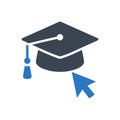 E-Learning Graduation Icon Royalty Free Stock Photo