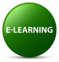 E-learning green round button