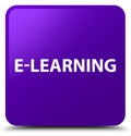 E-learning purple square button