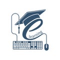 E-learning logo, vector