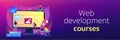 Web development courses concept banner header Royalty Free Stock Photo