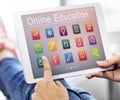 E-learning Online Education Application Concept