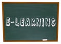 E-Learning School Chalkboard Online Internet Web Based Education Royalty Free Stock Photo