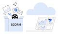 SCORM Content Package with Multimedia Elements and Cloud-Based Learning Analytics Royalty Free Stock Photo