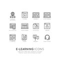 E-learning services, online education Royalty Free Stock Photo