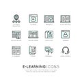 E-learning services, online education Royalty Free Stock Photo