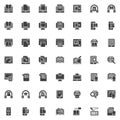 E-learning vector icons set Royalty Free Stock Photo