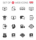 e-learning vector icons Royalty Free Stock Photo