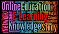 E-Learning word cloud Royalty Free Stock Photo