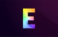 e letter rainbow colored alphabet logo icon design