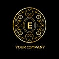 E letter luxury monogram.