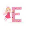 E letter with a cute fairy tale