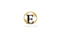 E letter linked rounded circle elegance monogram flourishes logotype